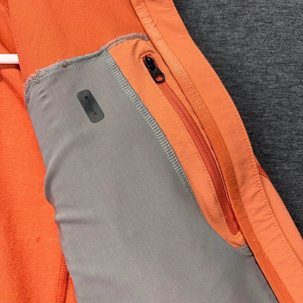 Eddie Bauer First Ascent Jacket Womens Medium Orange Soft Shell Full Zip Hiking‎